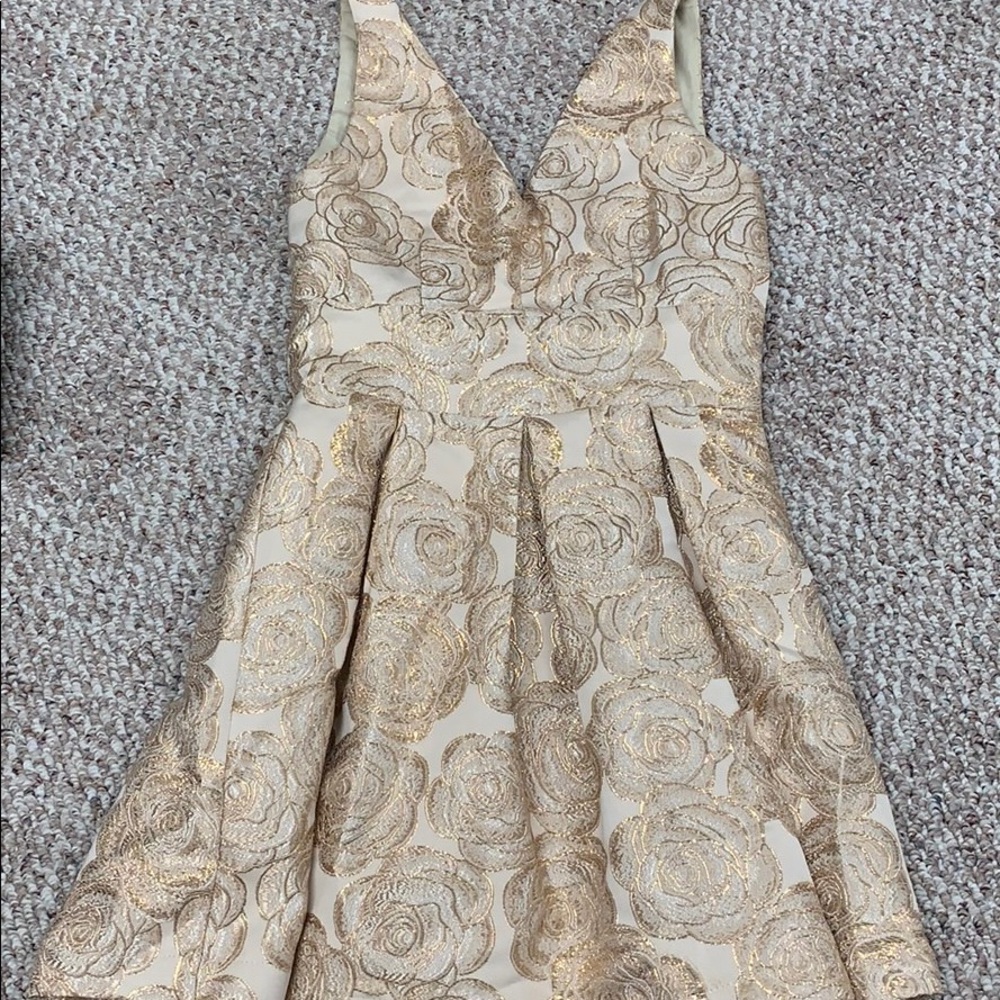 Gold dress.